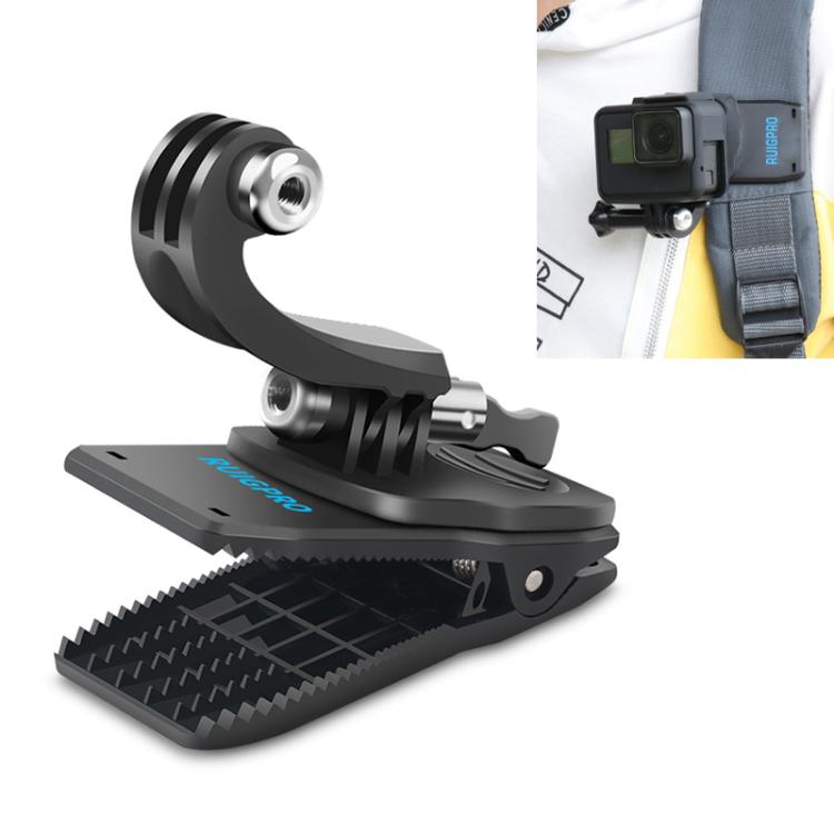 Mochila RUIGPRO - tipo J con rotación de 360 grados, monturas recreativas, montaje de abrazadera con tornillo para GoPro HER…