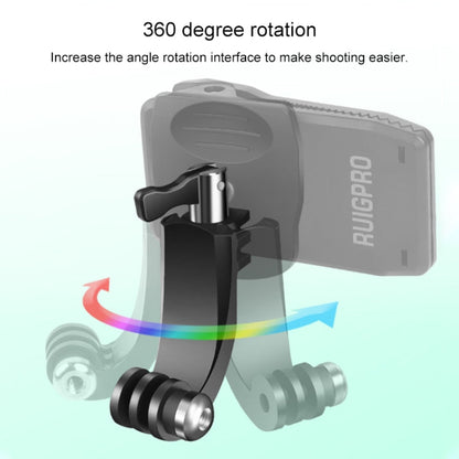 Mochila RUIGPRO - tipo J con rotación de 360 grados, monturas recreativas, montaje de abrazadera con tornillo para GoPro HER…