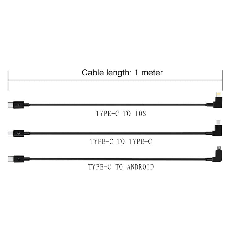 Cable Sunnylife OP-X9208 tipo C a tipo C para bolsillo OSMO, longitud: 1 m para DJI Osmo Pocket — imagen 9