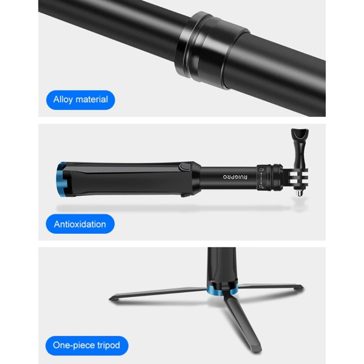 Trípode de mano de una RUIGPRO pieza para Selfie Stick, montura telescópica, GoPro HERO9 Black / HERO8 Black / 7/6/5/5 Sessi…