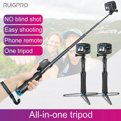 Trípode de mano de una RUIGPRO pieza para Selfie Stick, montura telescópica, GoPro HERO9 Black / HERO8 Black / 7/6/5/5 Sessi…