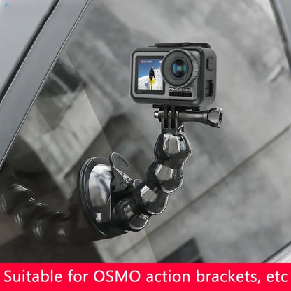 Soporte de abrazadera flexible con mordazas de ventosa para GoPro Hero11 Black / HERO10 Black /9 Black / HERO8 Black /7/6/5/…