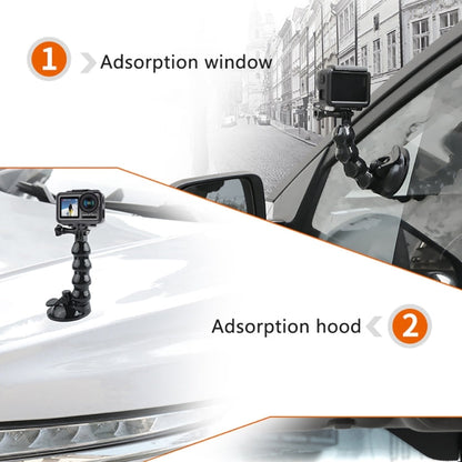 Soporte de abrazadera flexible con mordazas de ventosa para GoPro Hero11 Black / HERO10 Black /9 Black / HERO8 Black /7/6/5/…