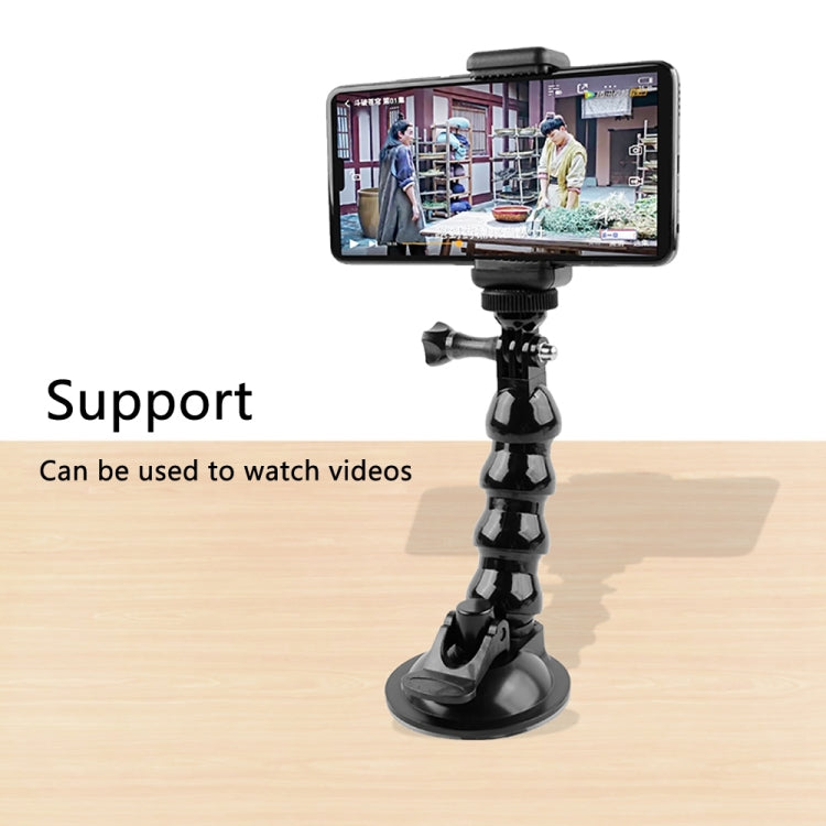 Soporte de abrazadera flexible con mordazas de ventosa para GoPro Hero11 Black / HERO10 Black /9 Black / HERO8 Black /7/6/5/…
