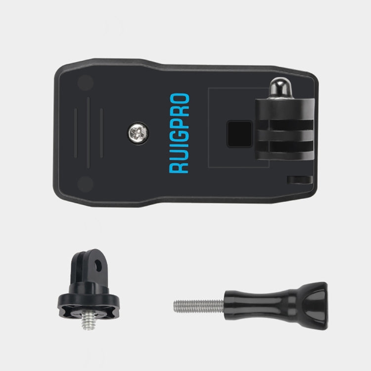 Mochila RUIGPRO 360 grados de rotación Rec-Mounts Clip Abrazadera de montaje con tornillo para GoPro HERO9 Black / HERO8 Bla…