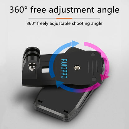 Mochila RUIGPRO 360 grados de rotación Rec-Mounts Clip Abrazadera de montaje con tornillo para GoPro HERO9 Black / HERO8 Bla…