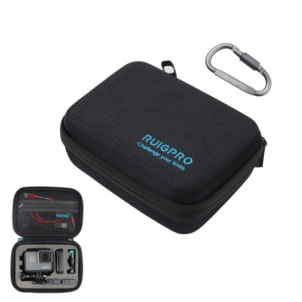 Estuche RUIGPRO portátil impermeable a prueba de golpes, Tamaño: 17.3cm x 12.3cm x 6.5cm para DJI Osmo Action (Negro)