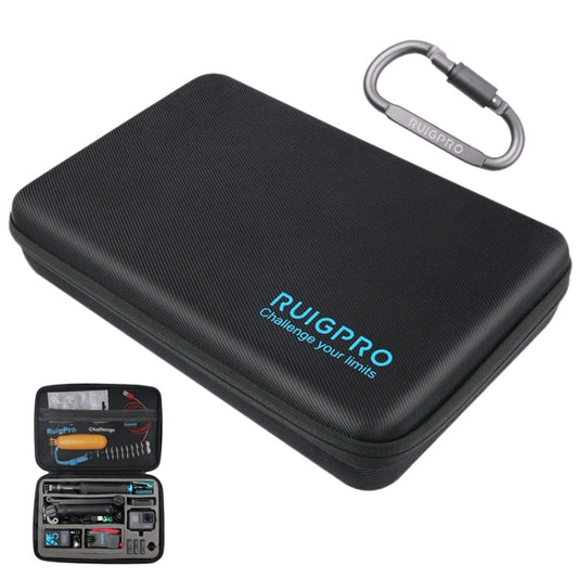 Caja portátil impermeable a prueba de agua de RuigPro a prueba de golpes, Tamaño: 33.5cm x 22.7cm x 6,3cm (negro)
