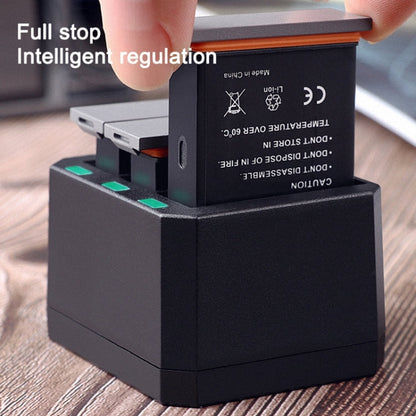 Baterías Cargador de triples USB con luz indicadora LED para DJI Osmo Action (negro) — imagen 4