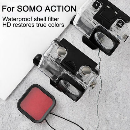 Carcasa Filtro de lente de color de buceo para DJI Osmo Action (rojo) — imagen 7