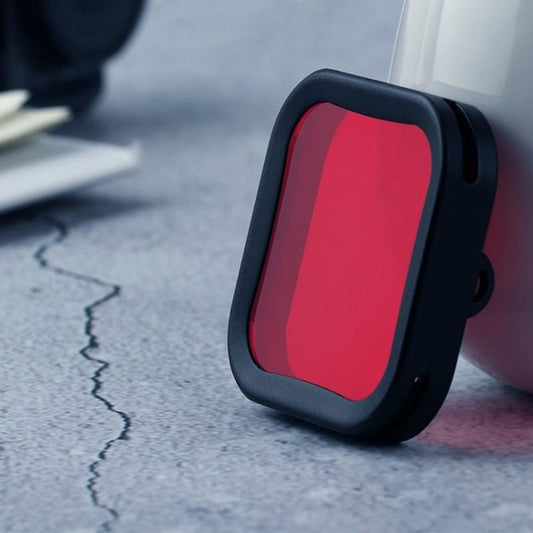 Carcasa Filtro de lente de color de buceo para DJI Osmo Action (rojo)