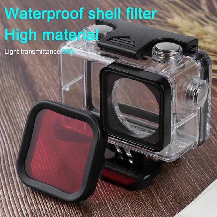 Carcasa Filtro de lente de color de buceo para DJI Osmo Action (rojo) — imagen 10