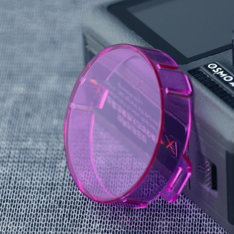 Filtro de lente de color de forma redonda a presión para DJI Osmo Action (púrpura)