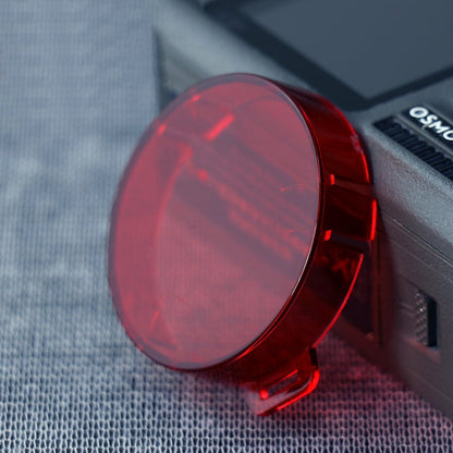 Filtro de lente de color de forma redonda a presión para DJI Osmo Action (rojo)