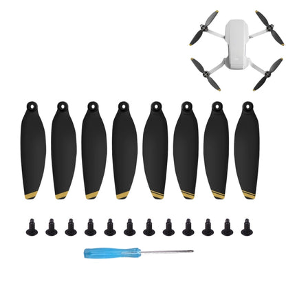 Set 8PCS / Sunnylife 4726F Hélices de ala de liberación rápida de bajo ruido para DJI Mavic Mini (Gold)