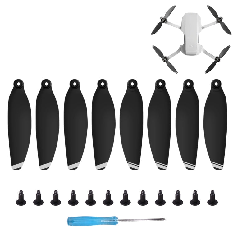 Set 8PCS / Sunnylife 4726F Hélices de ala de liberación rápida de bajo ruido para DJI Mavic Mini (Plata)