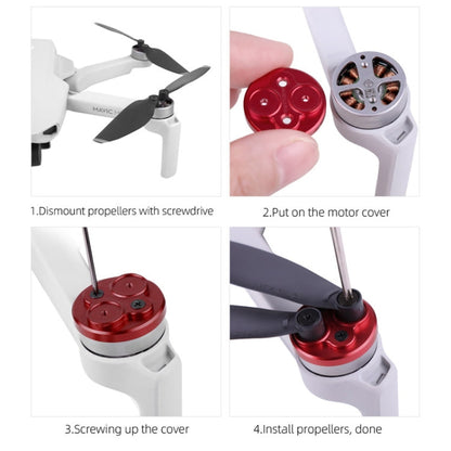 Cubierta protectora de metal para motor Sunnylife de 4 piezas para DJI Mavic Mini (negro) — imagen 8