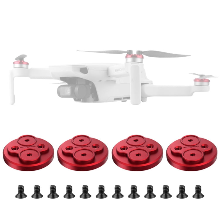 Cubierta protectora de metal para motor Sunnylife de 4 piezas para DJI Mavic Mini (rojo)