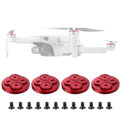 Cubierta protectora de metal para motor Sunnylife de 4 piezas para DJI Mavic Mini (rojo)