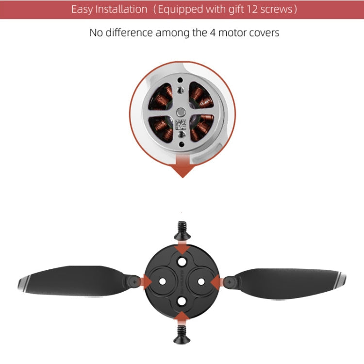 Cubierta protectora de metal para motor Sunnylife de 4 piezas para DJI Mavic Mini (rojo) — imagen 7
