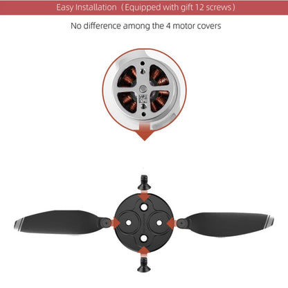 Cubierta protectora de metal para motor Sunnylife de 4 piezas para DJI Mavic Mini (rojo) — imagen 7