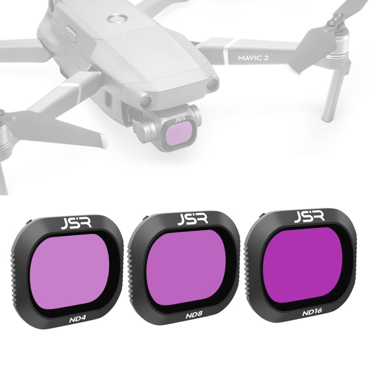 Filtro de lente JSR Dron 3 en 1 ND4 + ND8 + ND16 para DJI Mavic 2 Pro