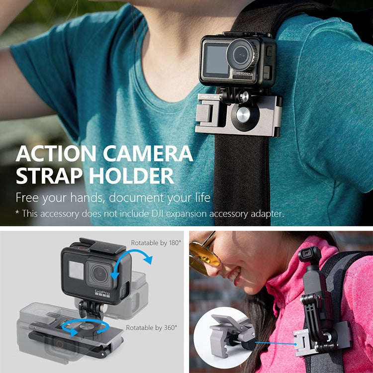 Trípode PGYTECH P-11B-027 Mochila Clip Bolsa de almacenamiento Kit de viaje para DJI Osmo Action — imagen 8