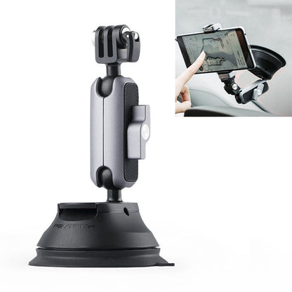 Soporte PGYTECH P-GM-132 para teléfono con ventosa para cámara de acción para DJI Osmo Action (plateado)