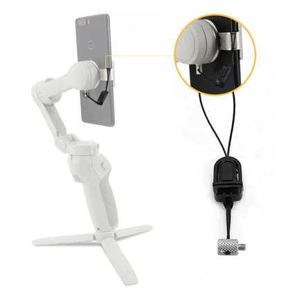 Soporte STARTRC para teléfono Clip Correa de cuerda anti-perdida Anti-caída (Negro)