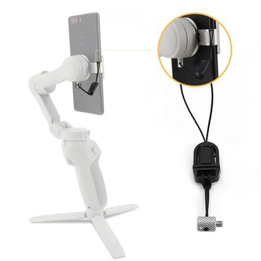 Soporte STARTRC para teléfono Clip Correa de cuerda anti-perdida Anti-caída (Negro)