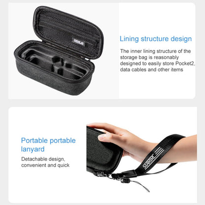 Estuche STARTRC rígido de transporte portátil de Dacron para almacenamiento de cuerpo para DJI Osmo Pocket 2 (Gris) — imagen…