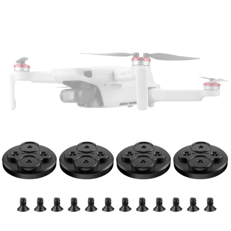Cubierta protectora de metal para motor Sunnylife de 4 piezas para DJI Mini 2 (negro)