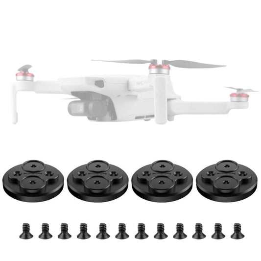Cubierta protectora de metal para motor Sunnylife de 4 piezas para DJI Mini 2 (negro)