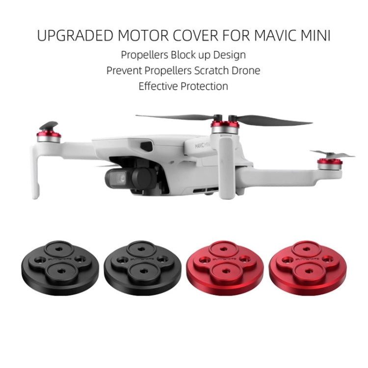 Cubierta protectora de metal para motor Sunnylife de 4 piezas para DJI Mini 2 (negro) — imagen 4