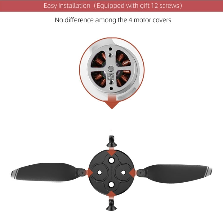 Cubierta protectora de metal para motor Sunnylife de 4 piezas para DJI Mini 2 (negro) — imagen 7