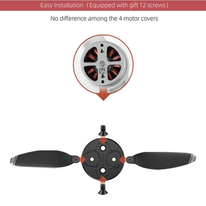 Cubierta protectora de metal para motor Sunnylife de 4 piezas para DJI Mini 2 (rojo) — imagen 7