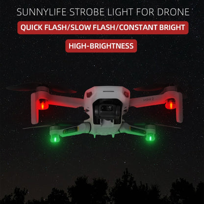 Luz indicadora de luz LED estroboscópica nocturna Sunnylife 2-Verde + 2-Roja para DJI Mavic 2 / Mavic Air 2 para DJI DJI Mav…