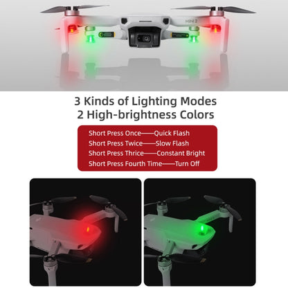 Luz indicadora de luz LED estroboscópica nocturna Sunnylife 2-Verde + 2-Roja para DJI Mavic 2 / Mavic Air 2 para DJI DJI Mav…