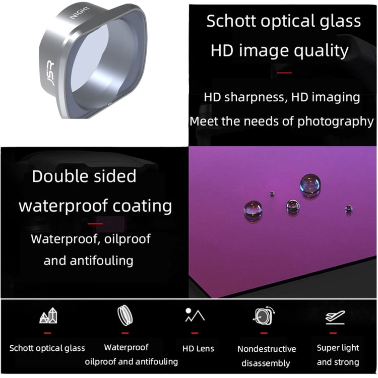 Filtro de lente JSR Dron FPC KS ND16, marco de aleación de aluminio — imagen 3