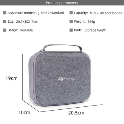 Bolsa de almacenamiento de caja de nylon impermeable portátil para DJI Mini 2 (gris) — imagen 7
