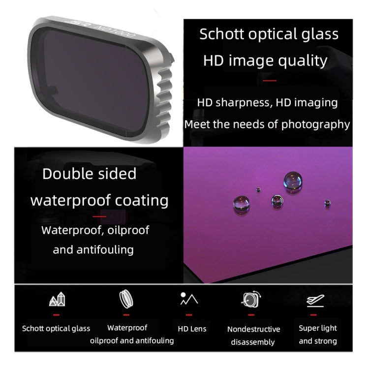 Filtro de lente JSR KS ND8, marco de aluminio para DJI Air 2S — imagen 3