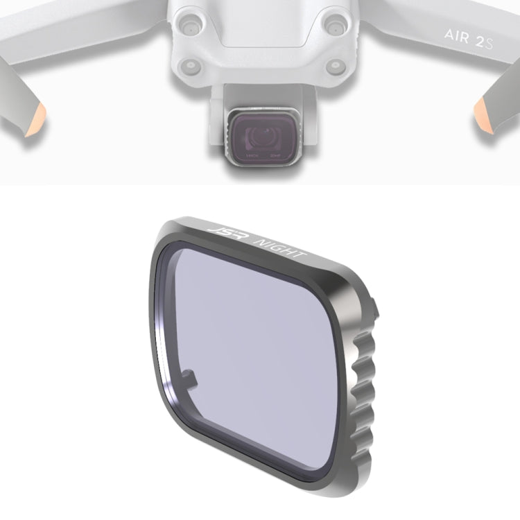 Filtro de lente JSR KS Night Light Reducción de la contaminación, marco de aluminio para DJI Air 2S