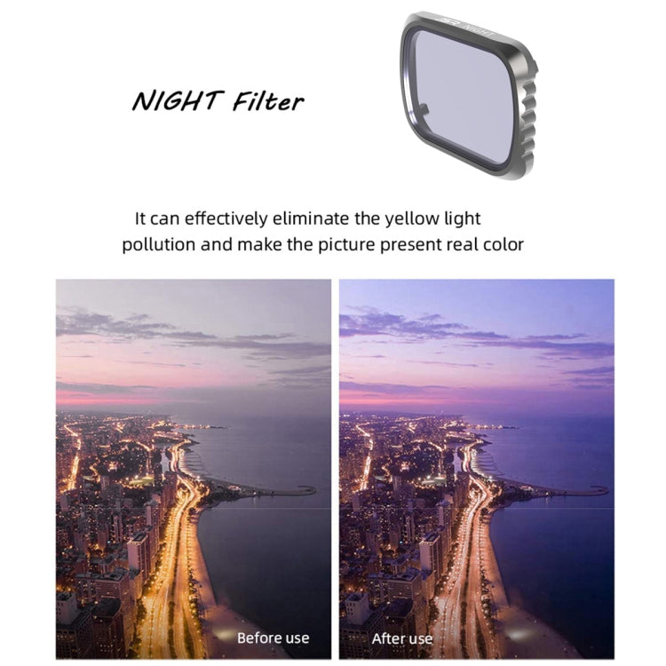 Filtro de lente JSR KS Night Light Reducción de la contaminación, marco de aluminio para DJI Air 2S — imagen 4