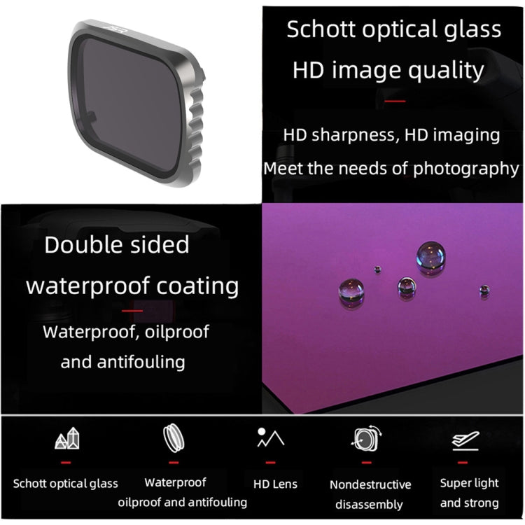 Filtro de lente JSR KS 6 en 1 UV + CPL + ND4 + ND8 + ND16 + ND32, marco de aluminio para DJI Air 2S — imagen 3