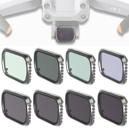 Filtro de lente de noche JSR KS 8 en 1 UV + CPL + ND8 + ND16 + ND32 + ND64 + STAR +, marco de aluminio para DJI Air 2S