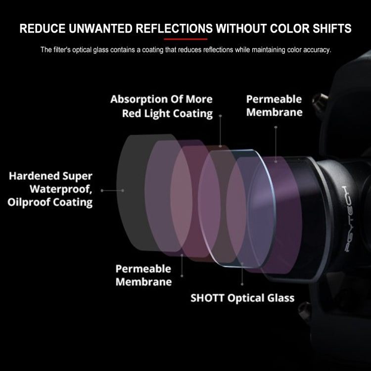 Filtro Pgytech Set (ND 4 8 16) Accesorios de cámara aérea de carreras de Dron — imagen 4