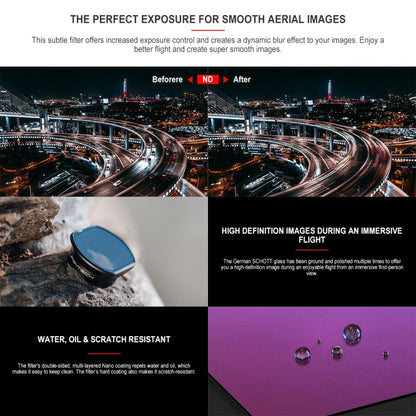 Filtro Pgytech Set (ND 4 8 16) Accesorios de cámara aérea de carreras de Dron — imagen 6