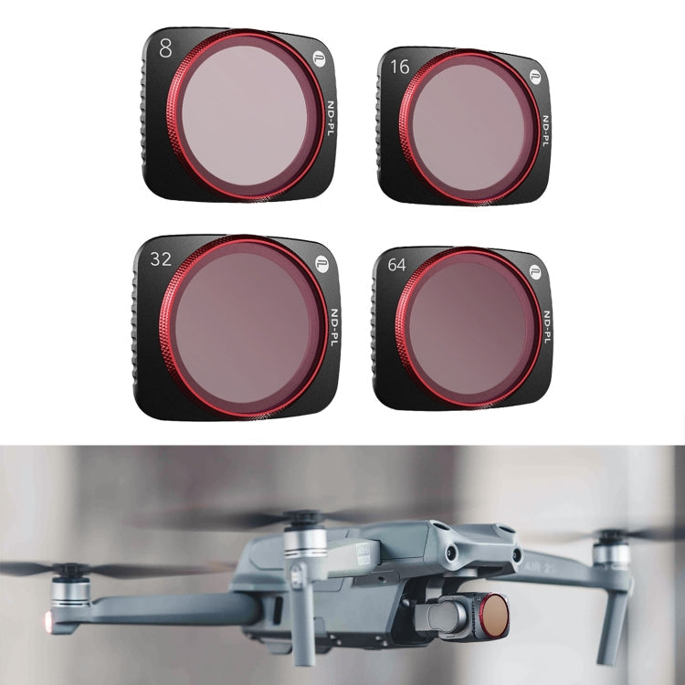 Kits de filtro de lentes Pgytech P-16B-063 4 en 1 NDPL8 + NDPL16 + NDPL32 + NDPL64 para DJI Air 2S — imagen 2