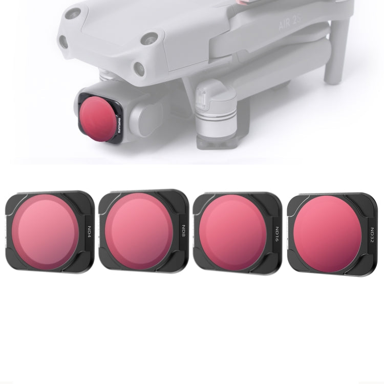 Filtro de lente Sunnylife A2S-FI9347 4 en 1 ND4 + ND8 + ND16 + ND32 para DJI Air 2S