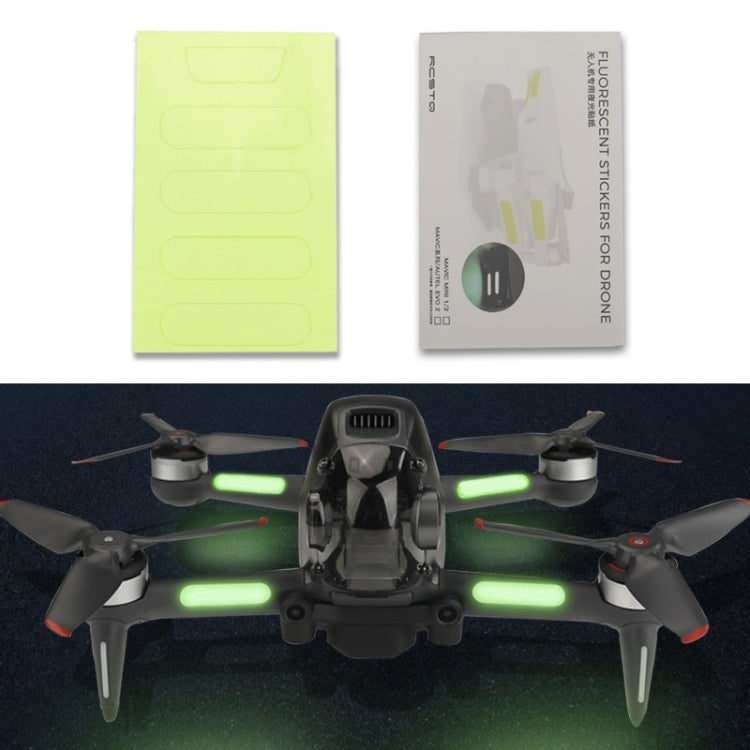 Pegatina de vuelo de la Etiqueta engomada luminosa de RCSTQ 2 PCS noche